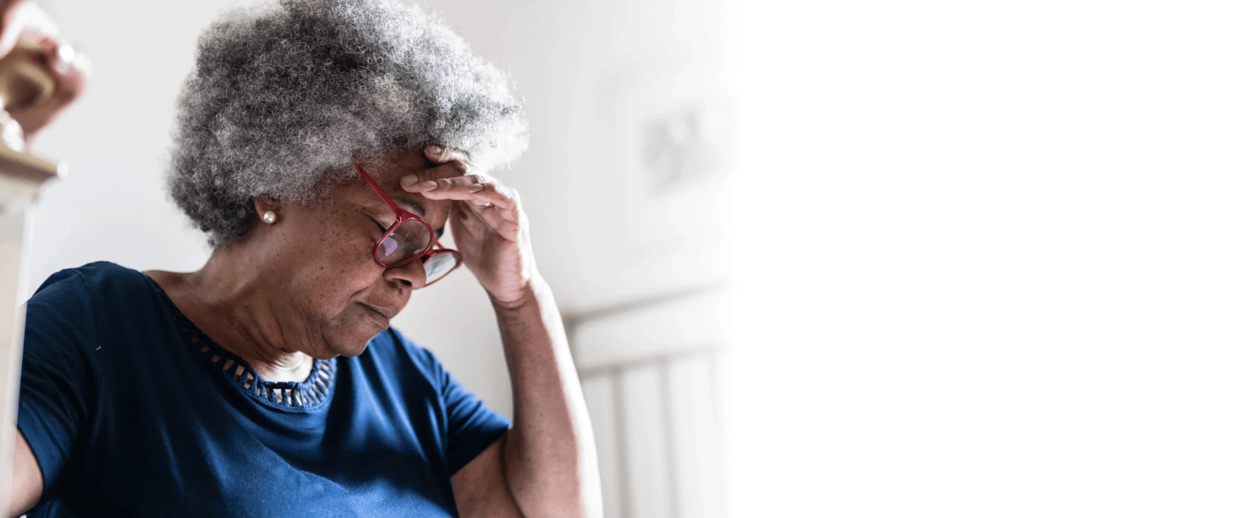 African American woman appearing stressed